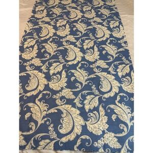 24"x 43": Mill Creek Fabric blue vines fruits floral screen print vintage new
